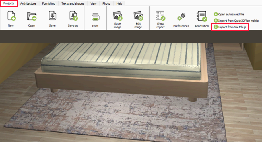 Import Objects from SketchUp