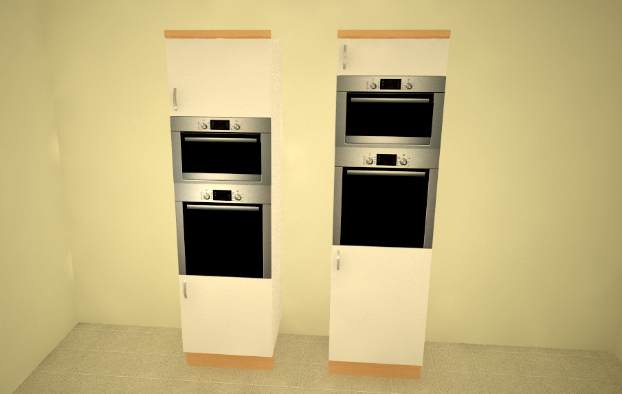 Cómo cambiar la altura de instalación de los electrodomésticos en muebles Columna Horno y Microondas.