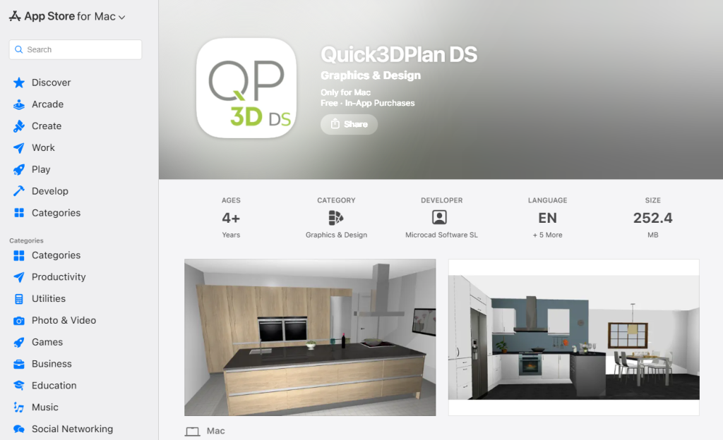 Quick3DPlan DS on the Mac App Store.