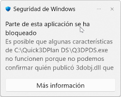 Mensaje de error en Windows® 11: “Seguridad de Windows - Parte de esta aplicación se ha bloqueado”