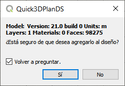 Ventana de importar bloque de SketchUp®