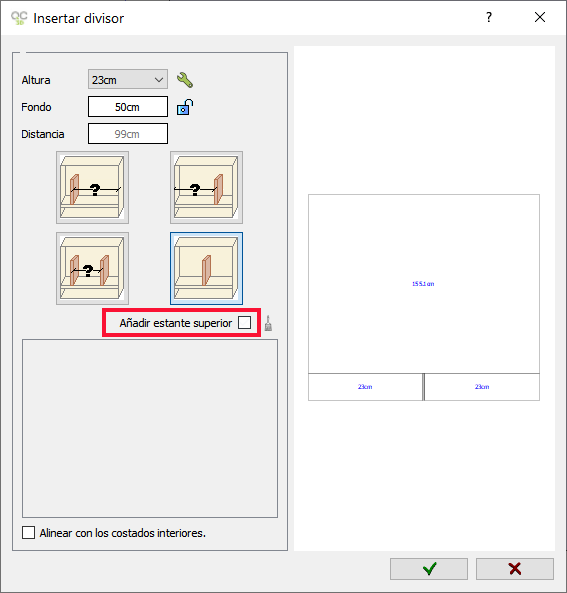 Insertar divisor