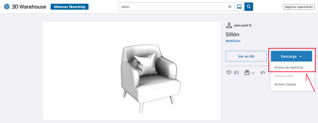 Descargar bloque de SketchUp®