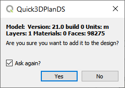 SketchUp® Block Import Window