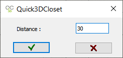 Distance to move the wall
