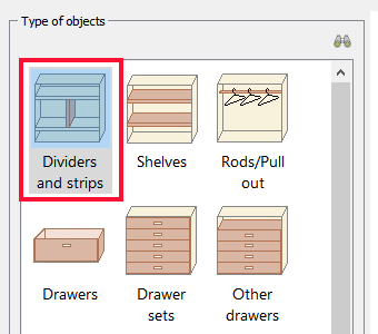 Dividers and strips