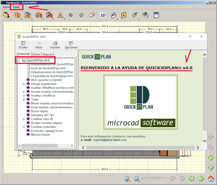 Ayuda de Quick3DPlan 4.0